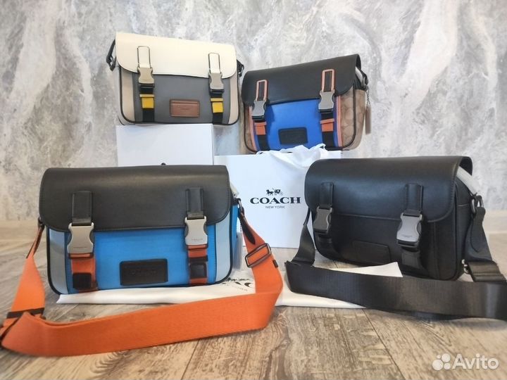 Сумка Coach Track мужская через плечо 9 цветов