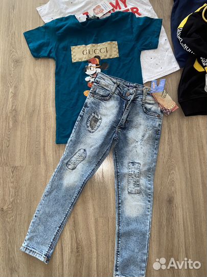 Пакет новых вещей для мальчика 7 8 лет 122 128