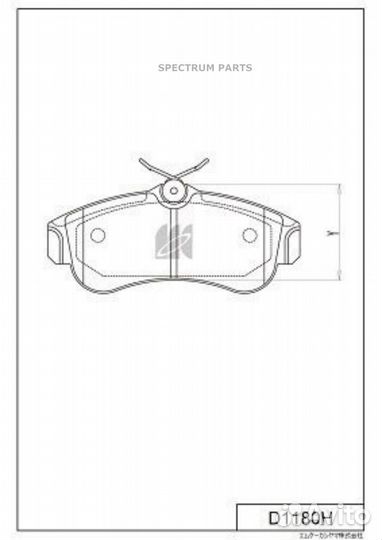 Kashiyama D1180H Колодки тормозные дисковые пер.ni