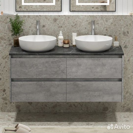 Мебель для ванной BelBagno Kraft-1200-4C-KEP-120-2-MNO Cemento Grigio