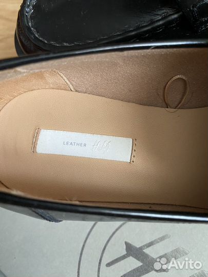 Лоферы h&m кожа размер 37