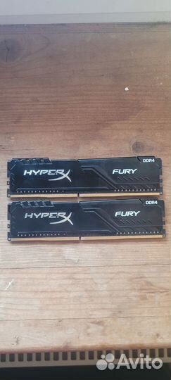 Оперативная память Kingston HyperX fury16гб б/у