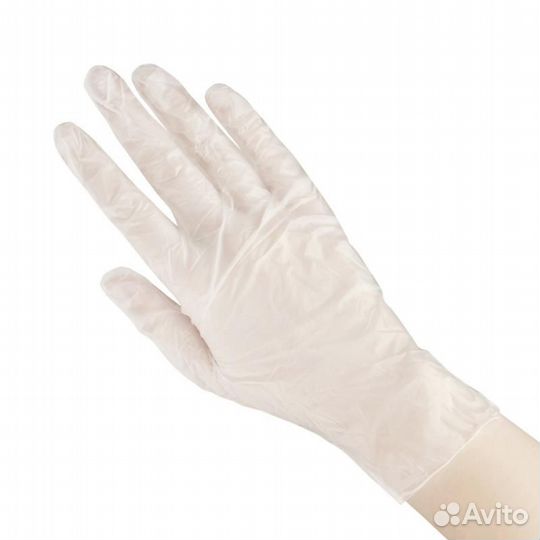 Перчатки медицинские виниловые SAF&TY прозрачные L