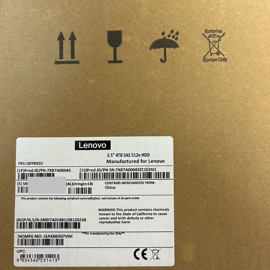 [7XB7A00043] Жесткий Диск Lenovo 4tb 3.5 00yk032 7xb7a00043