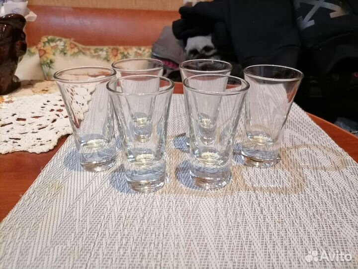 Стопки,бокалы под мартини, хрусталь