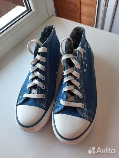 Кеды джинсовые