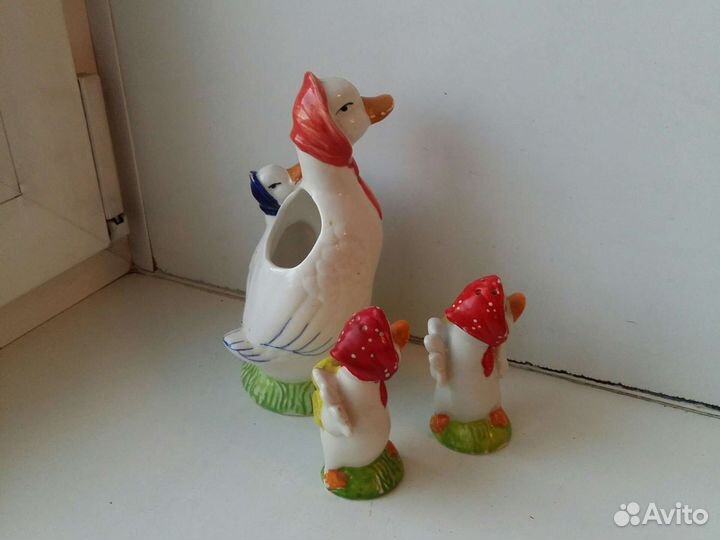 Утята / Фарфор / Салфетница + набор для специй