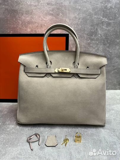 Сумка женская hermes birkin 35 из замши