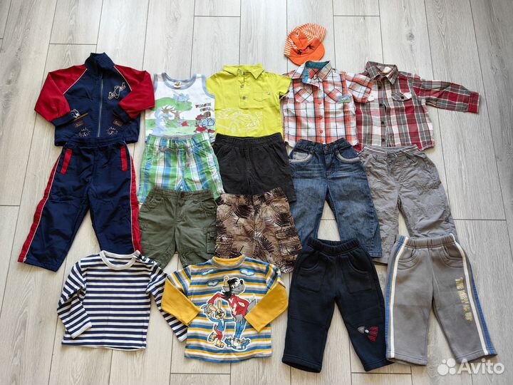 Большой пакет одежды на мальчика 80-86