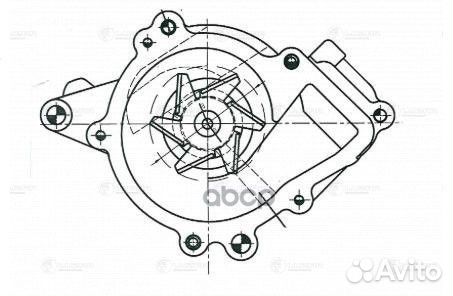 Насос водяной opel/saab/alfa romeo 1.9/2.0/2.2