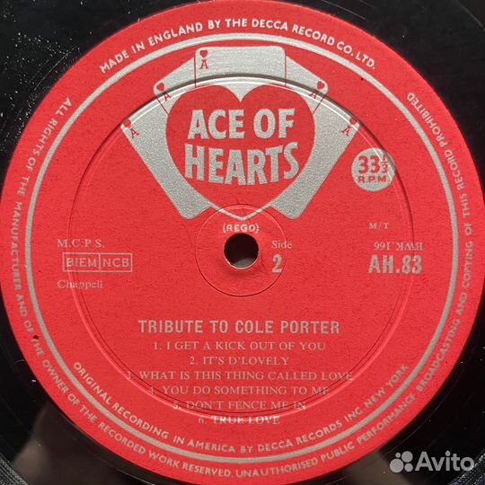 Сборник Tribute To Cole Porter (Англия 1964г.)