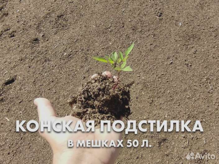 Подстилка конская (навоз конский с опилками) 50 л