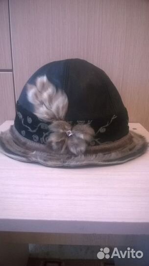 Нат. кожа. Мех. Норка. Шляпа. Зима