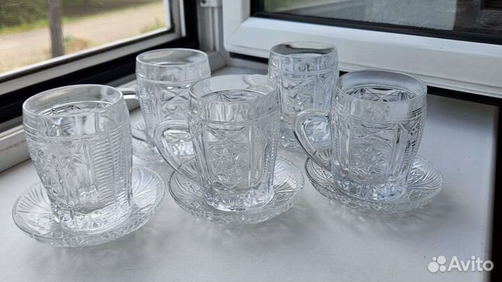 Кружки+блюдца, бокалы, стаканчики.Цена в описании