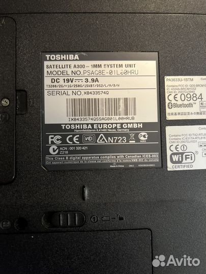 Ноутбук Toshiba A-300