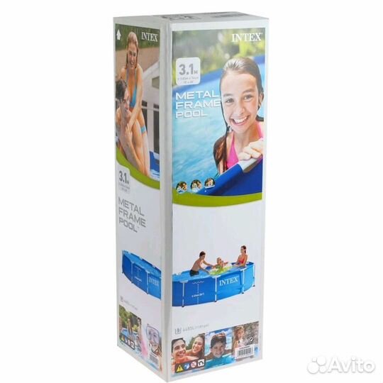 Новый каркасный бассейн Intex Frame объем 4,5куб