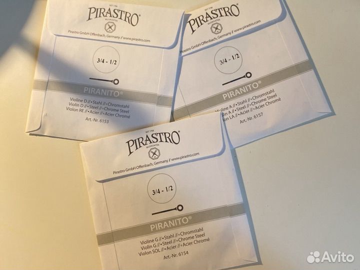 Струны для скрипки pirastro piranito 3/4 - 1/2