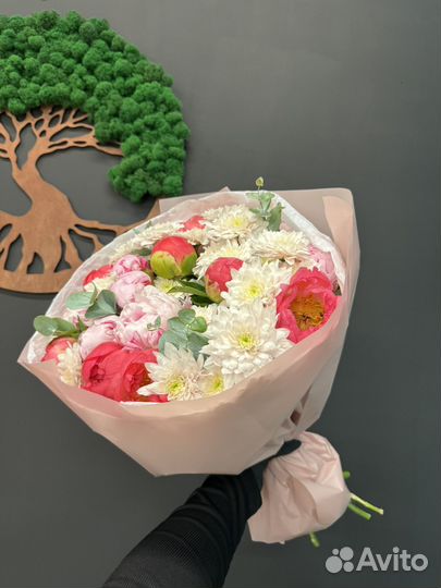 Пионы букет