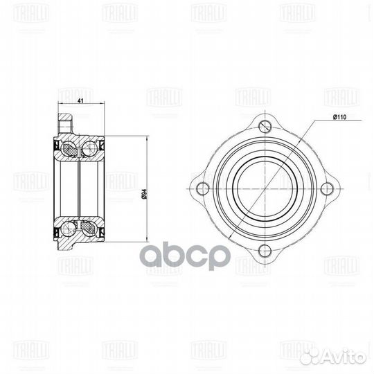 Подшипник ступ.BMW 5 F07/F10/7 F01/F02 08- зад