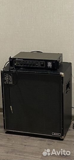 Басовый стек ampeg, голова b1re, кабинет b410he