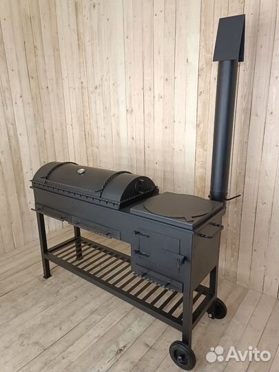Мангал Гриль 5мм с печкой для казана 12-16л