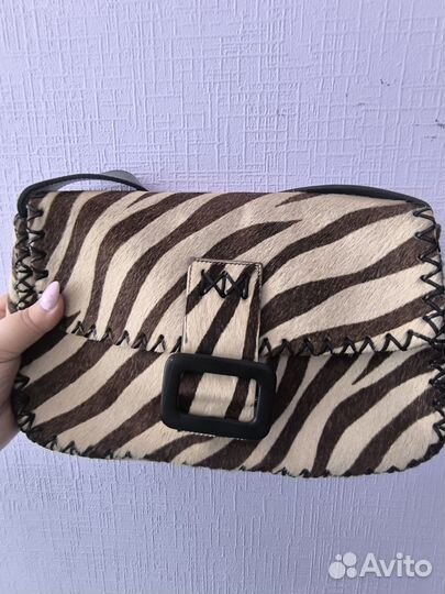 Сумка натуральная кожа(зебра) Винтаж
