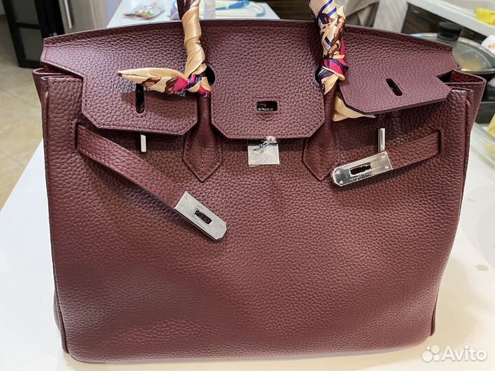 Сумка hermes birkin 35 бордовая