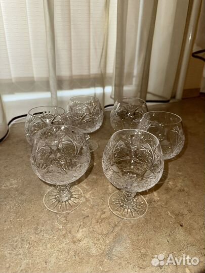Роскошные хрустальные бокалы (6шт)