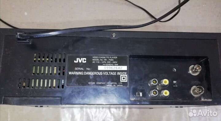 Видеомагнитофон jvc HR-P29A, made inJapan