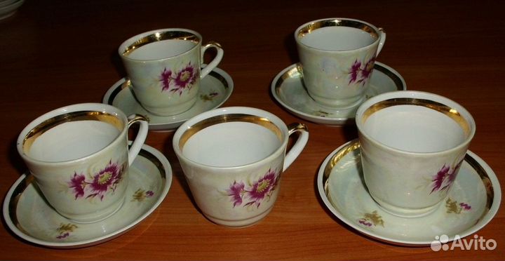 Сервиз кофейный Городницкий фарфор СССР