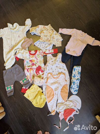 Пакет вещей на новорожденную девочку