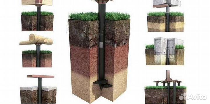 Винтовые сваи ф57