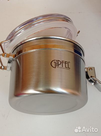 Gipfel банки для продуктов нерж. сталь 0.9л