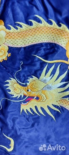 Винтажное новое покрывало драконы ручная вышивка
