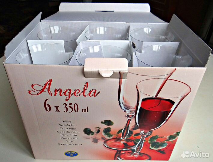 Набор бокалов для вина Bohemia Angela 6 шт 350 мл