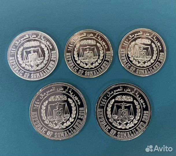 Сомалиленд 1/5/10 шиллингов / набор 5 монет 2019