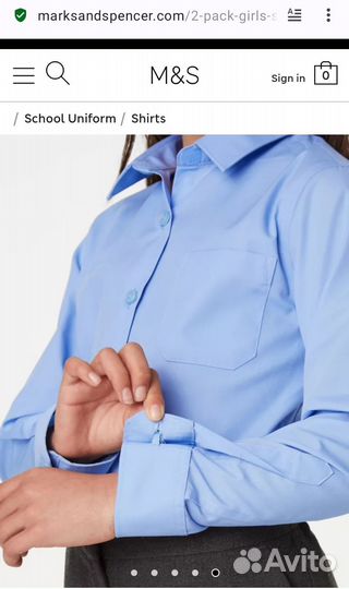 Marks spencer рубашка 8-9
