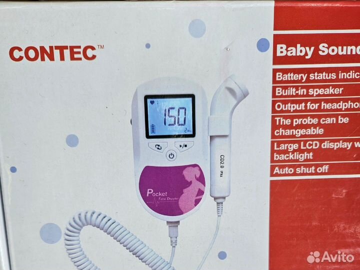 Фетальный допплер contec baby sound c