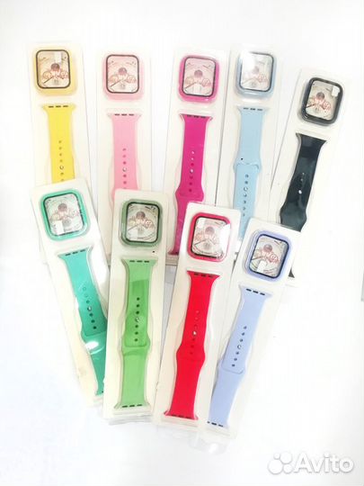 Чехол с ремешком для Apple Watch 44 мм цветной