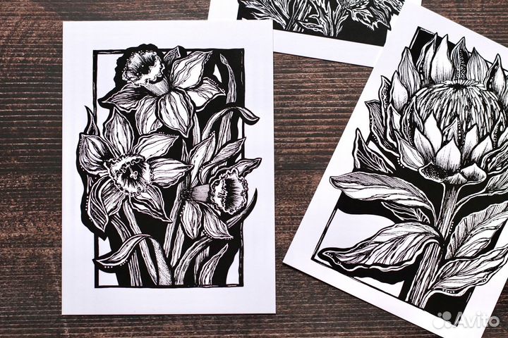 Открытки авторские Цветы