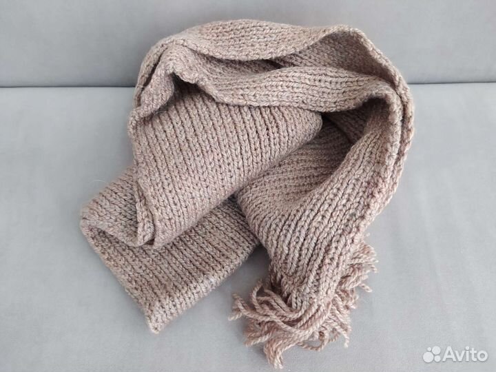 Шарф ручной вязки шерсть