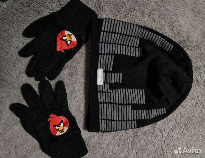 Reima шапка демисезон и перчатки флис