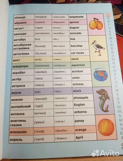 Русско-английский словарик для начальной школы