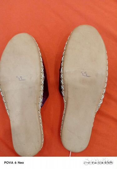 Тапочки из верблюжьей кожи новые, кожаные 42-43