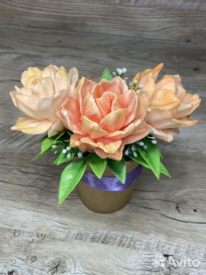 Букет цветы из мыла