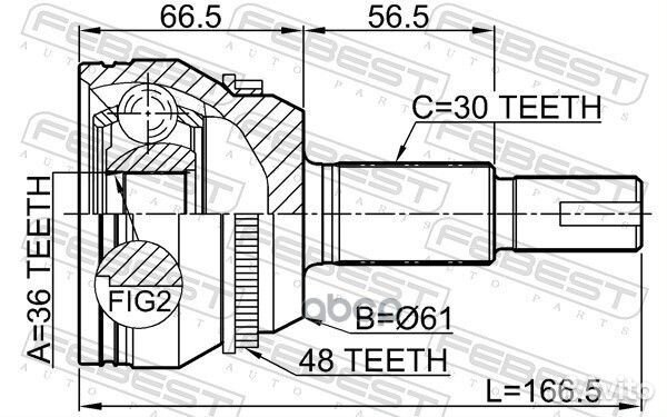 ШРУС наружный к-кт Toyota Avalon GSX30-05-10