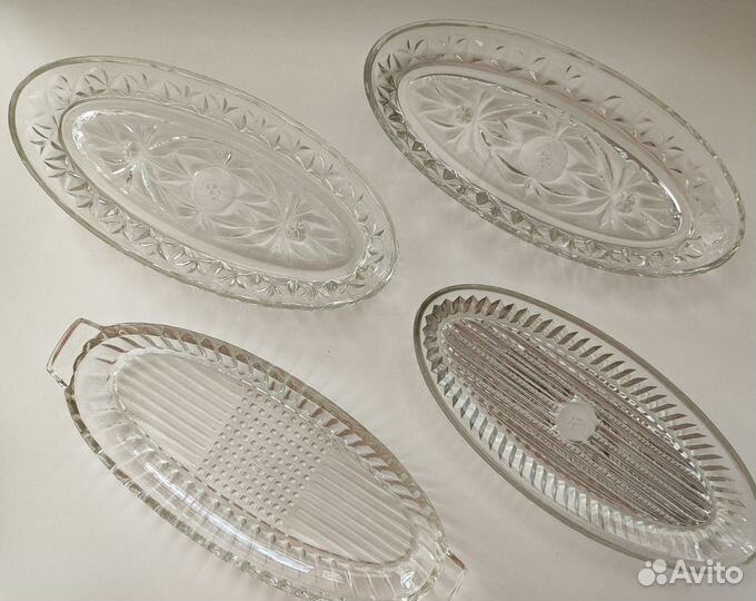 Селедочницы стекло СССР, пепельница, конфетница