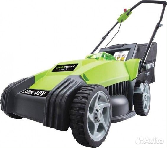 Газонокосилка аккумуляторная greenworks G40LM35 бе