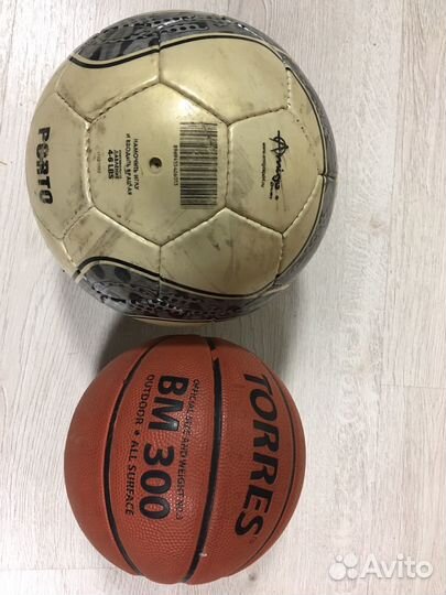 Баскетбольный, футбольный мячи