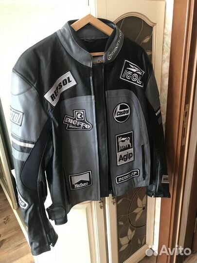 Мотокуртка кожаная мужская